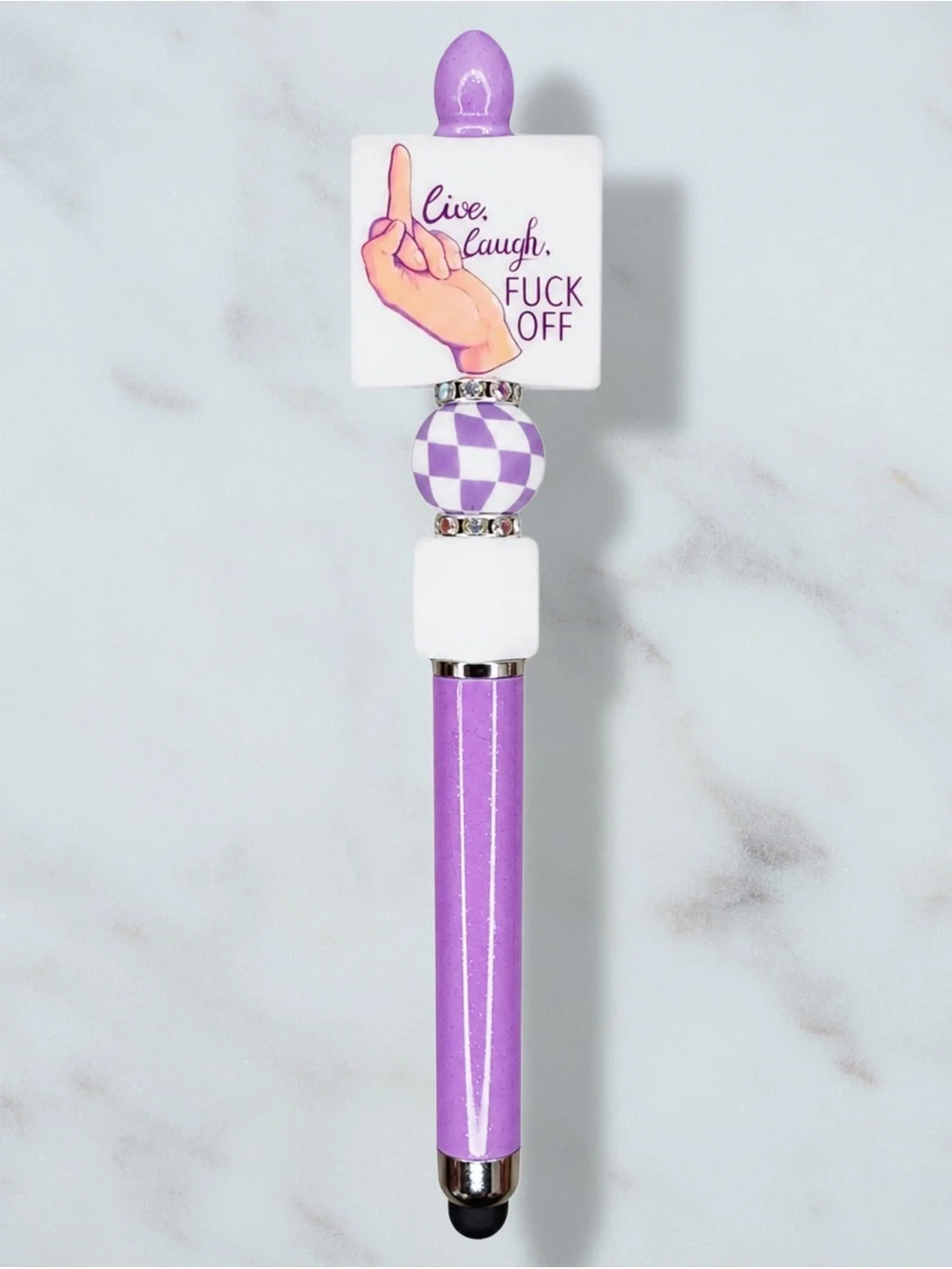 Live, Laugh F💜ck Off Novelty Stylus & Pen